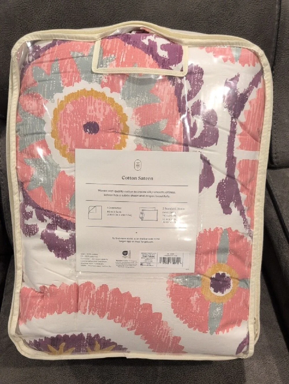 Threshold Pink and Purple Floral Comforter Set
